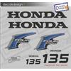Adesivi Motore marino Honda 135 cv 4t. (gommone barca)