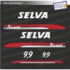Adesivi motore marino fuoribordo selva Naxos 9,9 cv gommone barca stickers