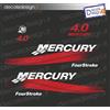 Adesivi motore marino fuoribordo Mercury 4 cv 4 tempi gommone barca stickers