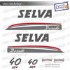 Adesivi motore marino fuoribordo Selva dorado 40 cv xsr gommone barca stickers