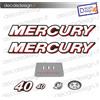 Adesivi motore marino fuoribordo mercury 40 cv four EFI barca stickers