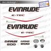 Adesivi motore marino fuoribordo Evinrude e-tec 200 cv gommone barca