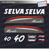 Adesivi motore marino fuoribordo selva manta 40 cv gommone barca stickers