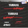Adesivi calandra motore marino fuoribordo Yamaha 250 cv vmax gommone barca