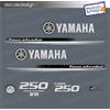 Adesivi motore marino fuoribordo Yamaha 250 cv four stroke loghi neri stickers