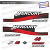 Adesivi motore marino fuoribordo mercury 40 cv EFI 3 cilindri barca stickers