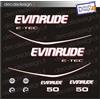 - Senza marca/Generico - Adesivi motore marino fuoribordo Evinrude 50 cv E-TEC BLU gommone barca