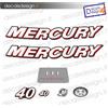 Adesivi motore marino fuoribordo mercury 40 cv four EFI orion barca stickers