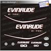 Adesivi motore marino fuoribordo Evinrude 90 cv E-TEC gommone barca