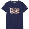 Pepe Jeans Flag Logo Jr S/S N T-Shirt, Bambini e ragazzi, Blu(Dulwich), 10 Anni