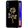 ZhuoFan Cover per Samsung Galaxy A7 2018, Custodia Cover per Silicone Nero con Disegni Ultra Slim TPU Morbido Antiurto 3d Cartoon Bumper Case Protettiva Smartphone (Oro rosa)