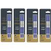 Parker Quink Roller Ball Refill Inchiostro blu Punta media Pennino Roller...