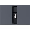 BERNSTEIN Nicchia da parete NT3090010X con ripiano portaoggetti - in acciaio inox - 30 x 90 x 10 cm (L x A x P) - colore selezionabile, Colore:nero