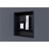 BERNSTEIN Nicchia da parete in acciaio inox con ripiano portaoggetti NT303010X - 30 x 30 x 10 cm (L x A x P) - colore selezionabile, Colore:nero