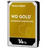 WESTERN DIGITAL Hard Disk WD Gold 14 TB 3.5" Interfaccia Sata III 6 Gb / s Buffer 512 Mb 7200 RPM
