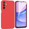 ARRYNN Custodia per Samsung Galaxy A15 4G / 5G (6,5) Cover + Pellicola Protettiva Vetro Temperato,Liquid Silicone TPU Case Cover per Samsung Galaxy A15 4G / 5G - Rosso