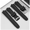 Cinturino silicone compatibile con orologio Bulgari 22x7mm 22mm 7mm nero gomma