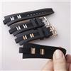 Cinturino silicone compatibile con orologio Bvlgari Diagono 26x9mm nero gomma
