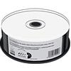 MediaRange CD-R 700 MB - Velocità di scrittura 52 volte - Stampabile su tutta la superficie (stampante a getto d'inchiostro), pagina di scrittura nera, scatola per torta da 25