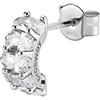 Brosway Orecchino Singolo Donna, Orecchino a Cerchio in Argento e Infinite White | Collezione FANCY - FIW13