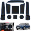 GAFAT Seat Arona/Seat Ibiza 6F KJ1 Facelift 2017-2024 2025 Tappetini Antiscivolo, Seat Ibiza 6F Tappetino in Gomma, Non Scivolano, Console Centrale, Cuciture Porte, Accessori Seat Arona (Blu)