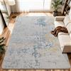 Safunion Tappeto Salotto pelo corto Moderno Astratto Tappeti Camera da letto Morbido Antiscivolo lavabile Tappeto Sala (200 x 300 cm, Grigio/Blu/Oro/Multicolore astratti)