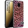 CUSTOMIZZA - Custodia cover nera morbida in tpu compatibile per Xiaomi Redmi Note 9S - Note 9 PRO leopardato maculato donna rosa leopard