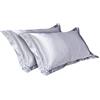 LZYMSZ 2pcs Federa Cuscino Seta, Standard 50 * 75CM, Silky Soft & Ruga Libero Colore Puro, Senza Cerniera (Gray)