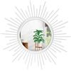 HLFMVWE Specchio da sole bianco specchio per decorazione della parete, decorazione della stanza, specchio in metallo decorazione da parete per soggiorno, moderni specchi decorativi