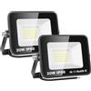 PICAA Faretto LED da Esterno, 2X 20W Faro da Lavoro a LED 6500K, luce di sicurezza LED,Proiettore Super Luminoso, Proiettore da Costruzione per Campeggio, Riparazione Auto, Escursionismo e Pesca