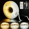 PAUTIX Striscia LED COB USB bianca CCT sintonizzabile 2M 640LEDs/M, 5V Dimmerabile 2700K-6500K striscia LED COB TV retroilluminazione CRI90+,luce a nastro per illuminazione fai-da-te per la casa