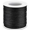 anezus Cordoncino in nylon nero, Anezus 0.8 mm filo di nylon cinese annodamento corda tarred spago esterno per braccialetti intrecciati, perline, collane, macramè, tende, creazione di gioielli