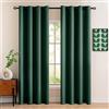 MIULEE Tende Oscuranti per Interni 2 Pezzi, Tenda Verde Scuro Moderna per Soggiorno, Tenda Oscurante Finestra Camera da Letto Salotto, Tende Termiche Isolanti per Interni con Anelli, 2x 140x215 CM