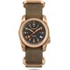 BODERRY Orologio da uomo automatico in bronzo, orologio militare da 40 mm, funzione data, impermeabile fino a 100 m, con cinturino in vera pelle, movimento meccanico giapponese e corona a vite,