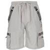 GURU SHOP - Pantaloncini da yoga etnici in stile Goa, da uomo, grigio chiaro, 56