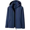 Generic New 2023 Raincoat Men Long Hoodie Breathable Windbreaker Jacket Jacket Long Trench Coats for Walking Camping with Hood Outdoor Ladies Summer Rain Jackets Rain Jacket Men Waterp, blu navy, XXL