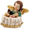 Inmaculada Romero IR Angelo custode Figura 5 cm. Dettaglio ragazza Culla Resina Abbigliamento Rosa