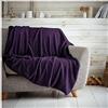 GC GAVENO CAVAILIA Coperta in pile per divani, calda e accogliente, grande copriletto per divano, coperta a nido d'ape per letto, viola, 200 x 240 cm