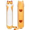 Mewaii Peluche Gatto Cuscino Kawaii 110CM Cuscino di Peluche Gigante Animali Giocattoli Abbraccio Morbido Pupazzo che Respira Giocattolo Regalo per Ragazza