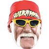 STAR CUTOUTS SM400 Hulk Hogan - Maschera per il viso singola, con punto di discussione e regalo per i fan della WWE, multicolore