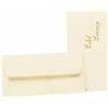 Rössler Papier 2032705802 - Busta in lino nobile DIN lungo con fodera in seta, 20 pezzi, avorio