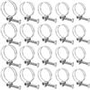 ADNEWX Andewx, 20 fascette stringitubo a doppio filo, 16 - 40 mm, fascette stringitubo in acciaio inox 304, per la casa e l'industria