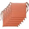 Il Tuo Artigiano Design Set 6 Cuscini per Sedie da Cucina Made in Italy - Cuscini Copri Sedie 40x40 cm spessore 4 cm - Copri Sedie Sala da Pranzo (Terracotta)