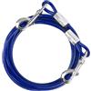 heavenlife Guinzaglio per animali da compagnia, 6 mm, fino a 250 kg, cavo di fissaggio per cani piccolo medio, grande antimorso, catena di sicurezza cordino cane con gancio girevole per esterno (blu, 10 m)