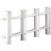 TREM Portacanne Plastica 4 Posti, Ripiani per Canne da Pesca, Bianco, 31 cm x 61.5 cm