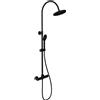Parama Colonna doccia soffione 20x20 cm in ABS finitura nero opaca | Piave