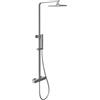 Parama Colonna doccia soffione 20,5x20,5 cm in ABS finitura cromata | Serio