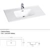 Parama Lavabo da incasso 120 cm in ceramica bianca | Civit