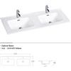 Parama Lavabo da incasso 120 cm doppia vasca in ceramica bianca | Civit