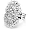 Swarovski Anello Idyllia, Set (3), Taglio misto, Conchiglia, Bianco, Placcato rodio